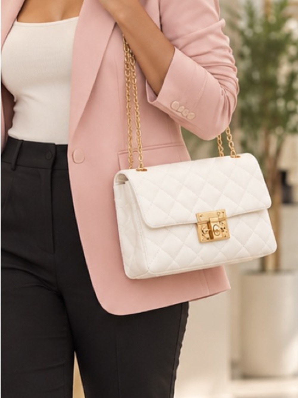 Crossbody/Shoulder Bag with Chain Strap